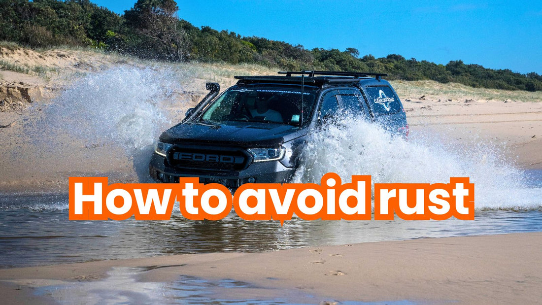 4WD driving on the beach with Clean Offroad rust prevention protection applied