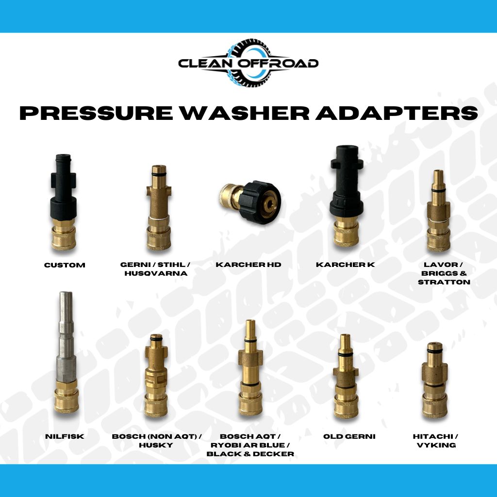 Pressure washer adapter for Foam Cannon and Underbody Cleaner