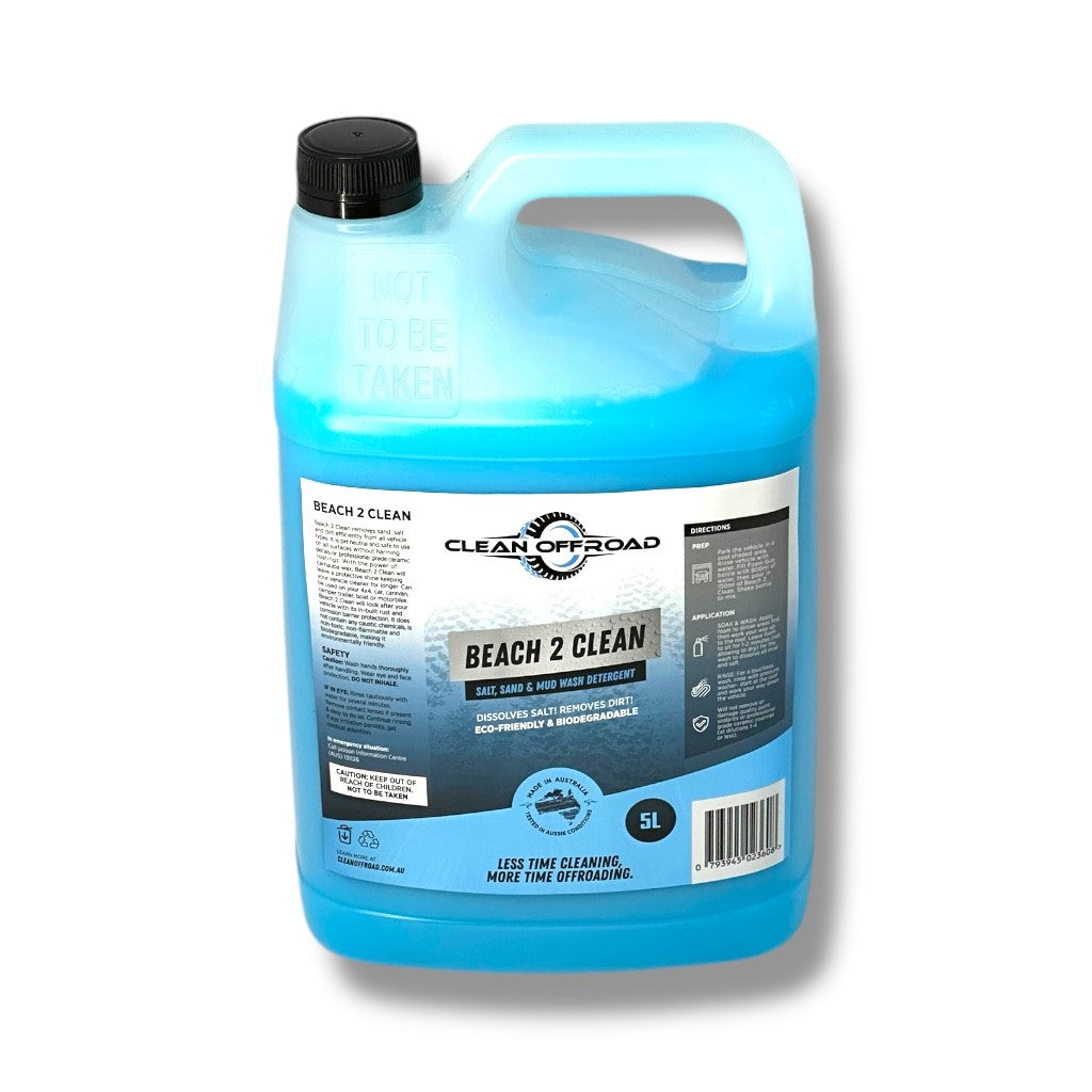 Beach 2 Clean 5L: Salt and Mud wash detergent with carnauba wax