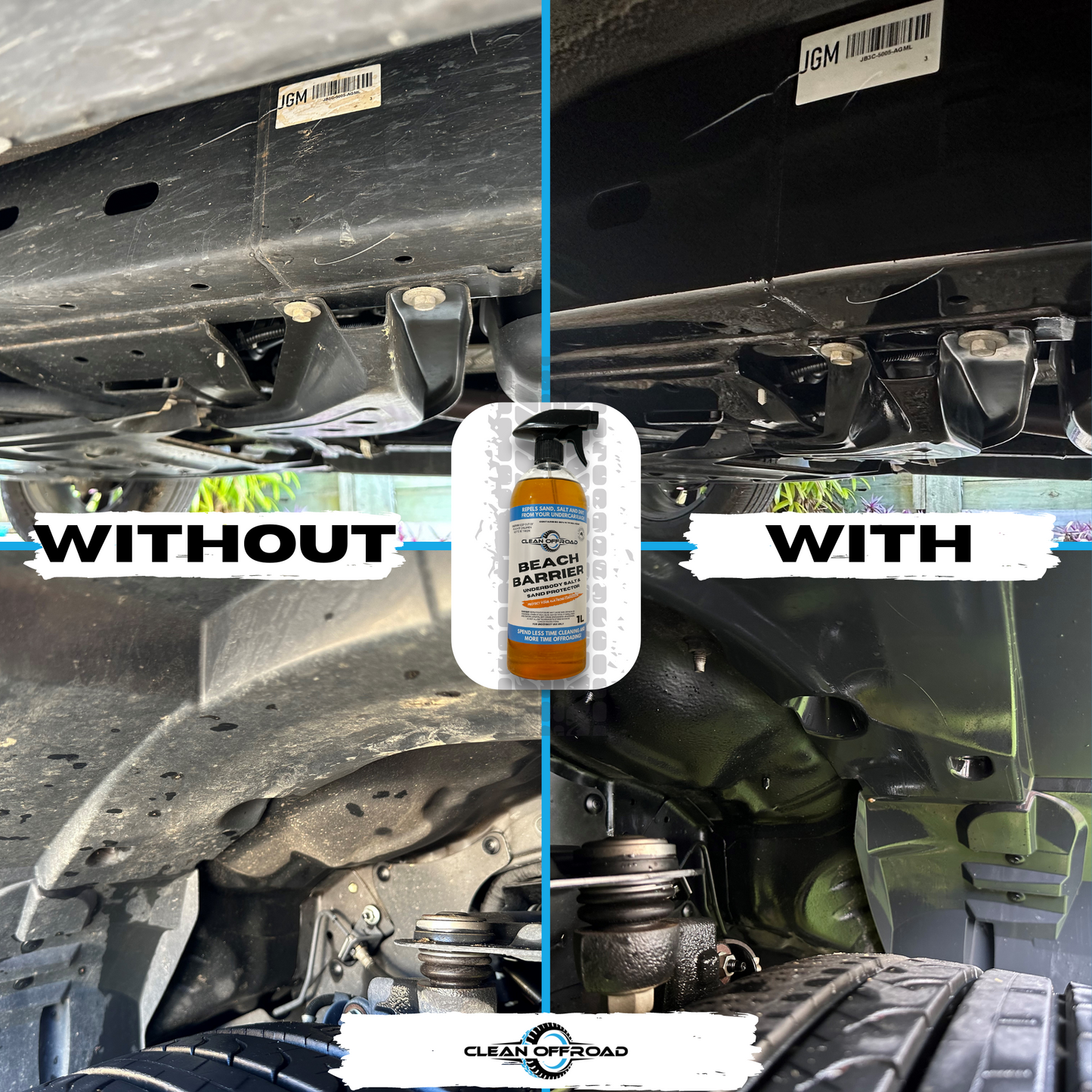 4wd underbody rust protection differenc eof with and without Beach Barrier