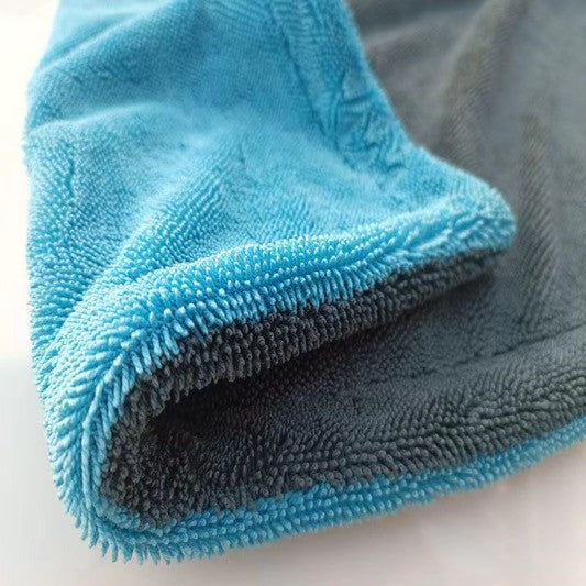 Close-up of Titan Towel microfiber texture, highlighting thick, ultra-absorbent fibers