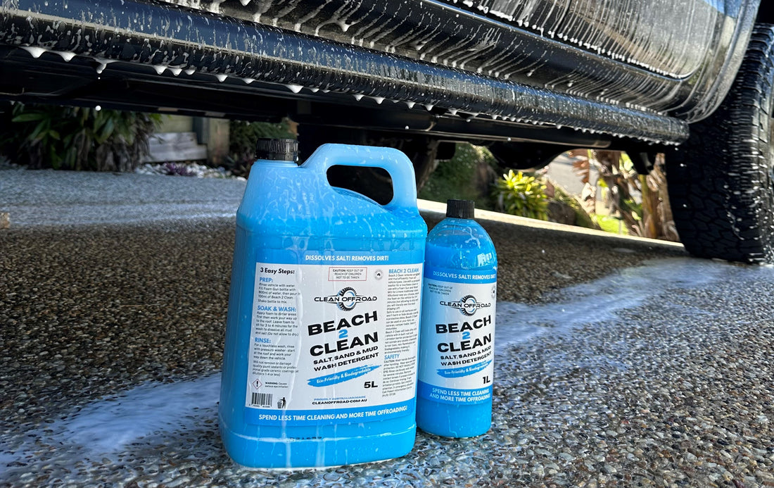 Introducing Beach 2 Clean: The Ultimate Sand, Salt, and Mud Wash Detergent for Offroad Vehicles