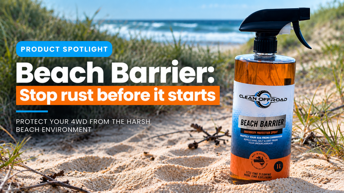 Clean Offroad Beach Barrier rust protection spray for 4WDs