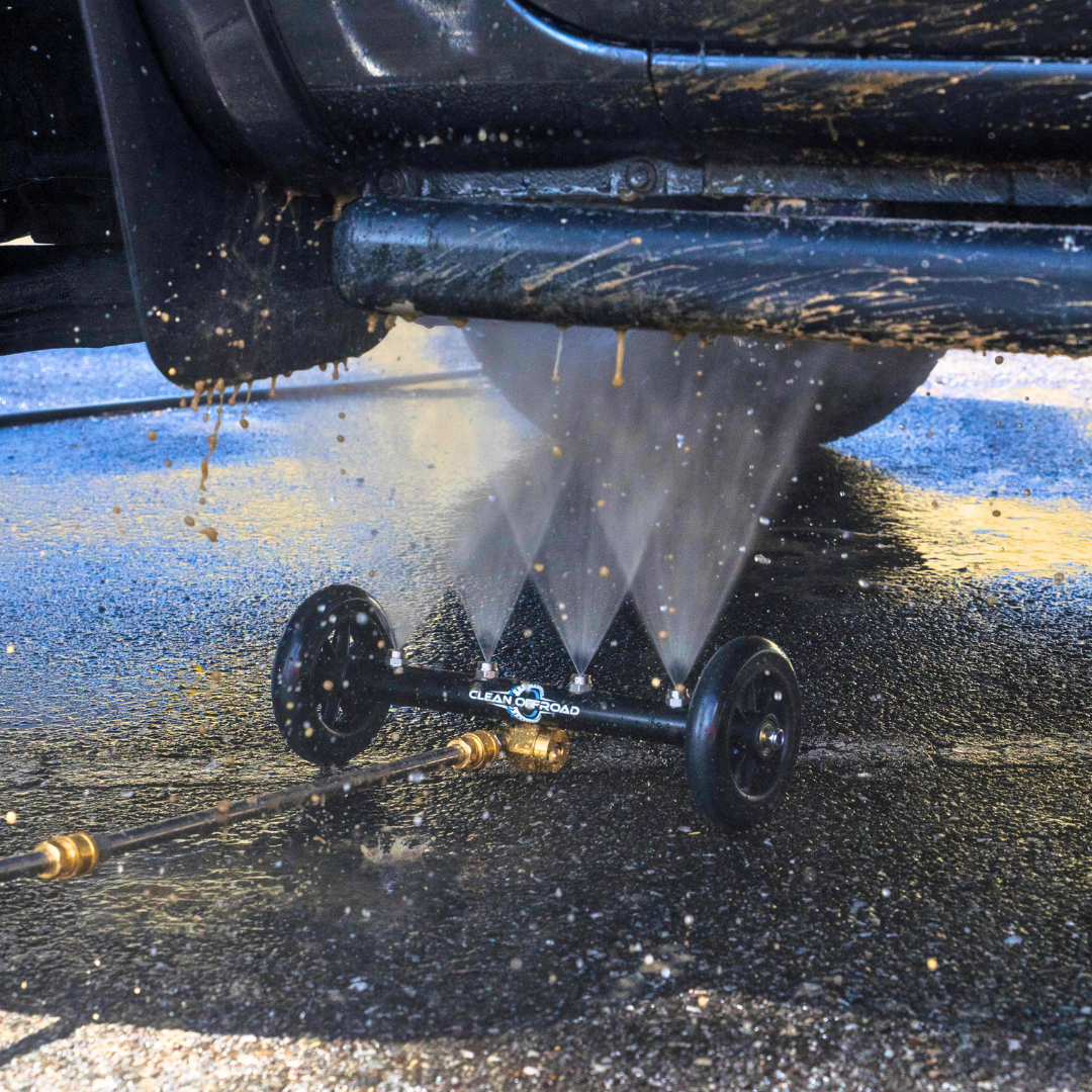 “Clean Offroad 4WD and caravan accessories including cleaning tools, underbody cleaners and protective add-ons for off-road adventures”