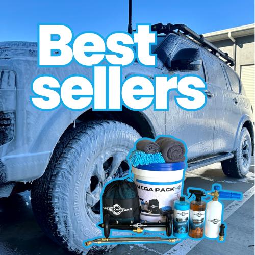 Clean Offroad best-selling 4WD, boat and caravan cleaning products including Beach Barrier and Hydro Seal at a campsite