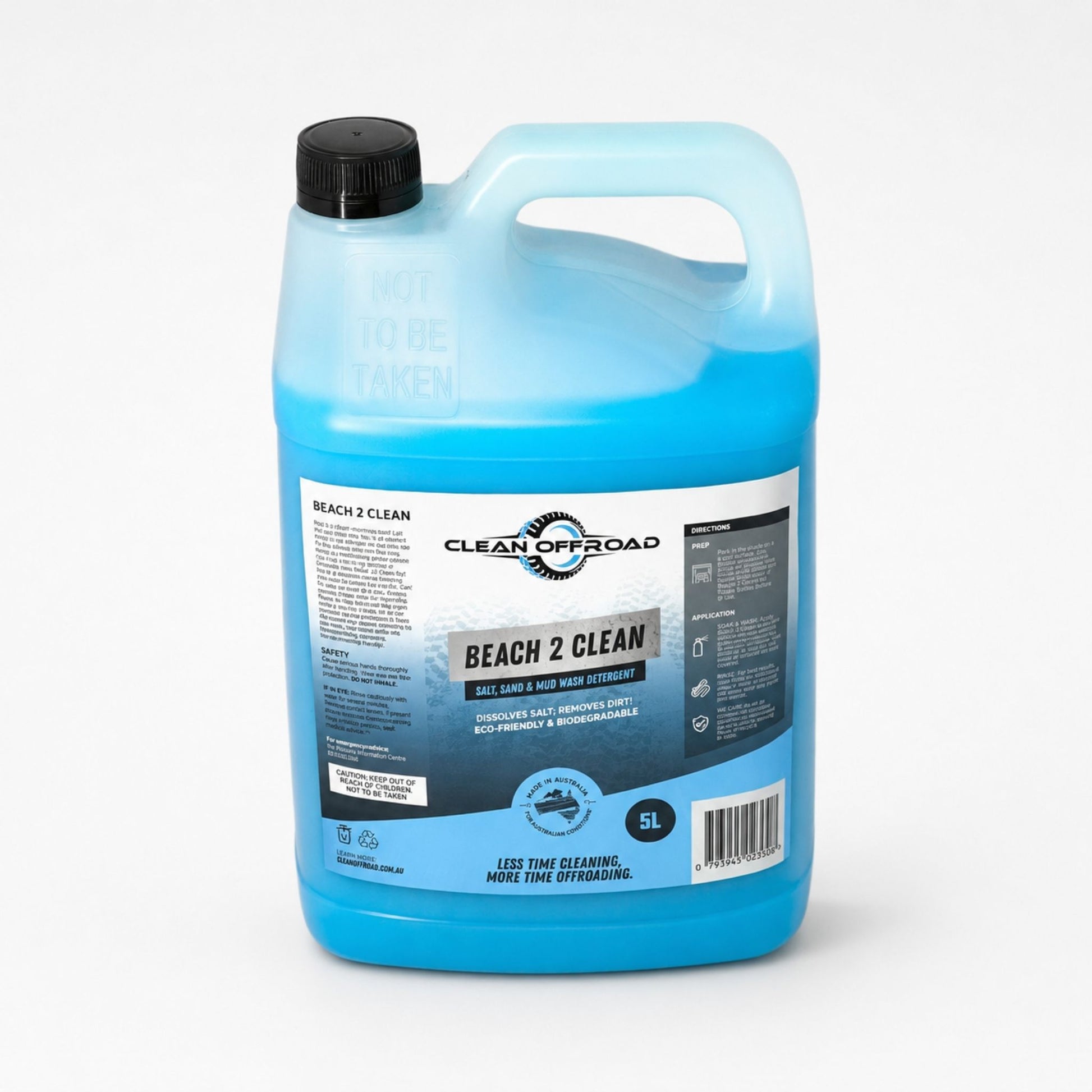 Beach 2 Clean 5L: Salt and Mud wash detergent pH neutral with carnauba wax