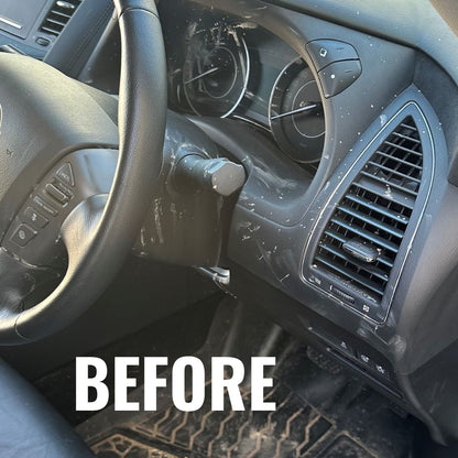 Mud and dirty interior before using cabin fever