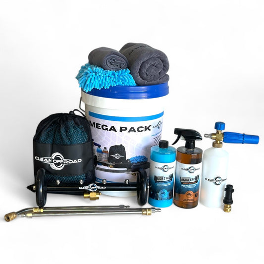 Mega Pack: The Ultimate 4wd Wash Kit. Underbody Cleaner, Beach barrier, Beach 2 Clean, Foam Cannon, towel kit
