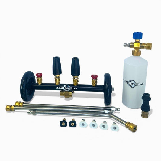 Interchangable jets underbody cleaner