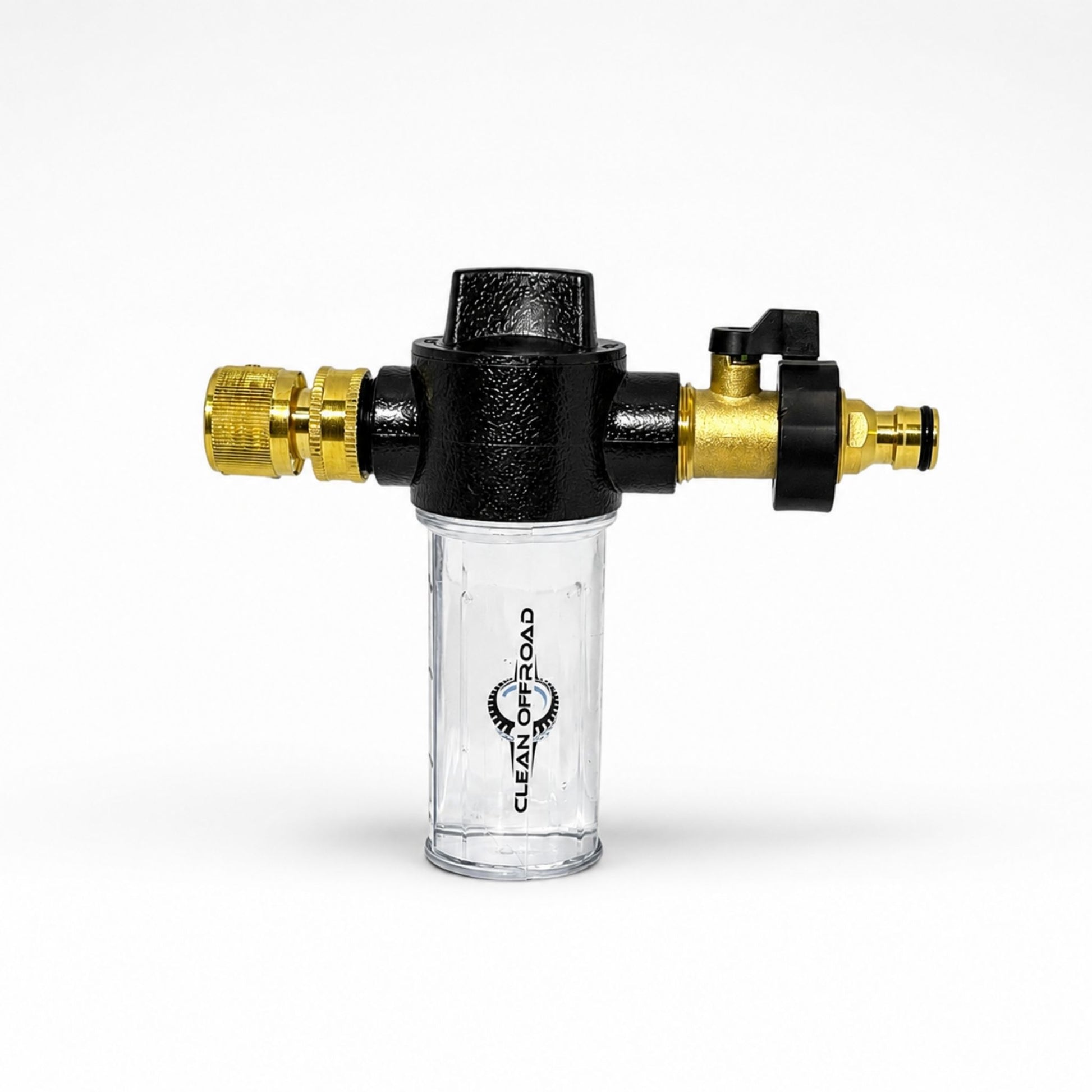 Clean Offroad Soap Canister with brass fittings for garden hose or pressure washer 