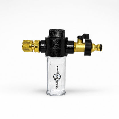 Clean Offroad Soap Canister with brass fittings for garden hose or pressure washer 